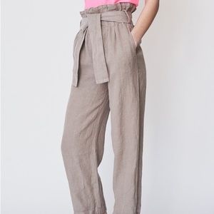 Black Crane linen sack pants